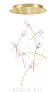 Slamp TULIP 7 transparent/mosiądz