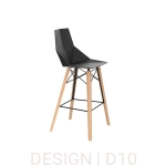 Faz bar stool na drewnianej podstawie Vondom