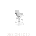 Faz counter stool na metalowej podstawie z podłokietnikiem Vondom