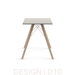 Faz stół na drewnianej podstawie 70x70x74 cm Vondom