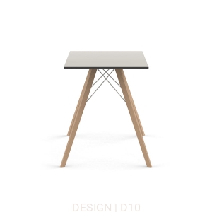Faz stół na drewnianej podstawie 70x70x74 cm Vondom