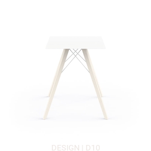 Faz stół na drewnianej podstawie 80x80x74 cm Vondom