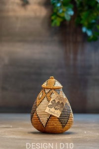 Koszyk Zulu ręcznie pleciony w RPA - 20 x 20 x 28 cm