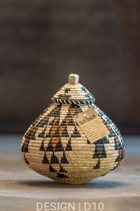 Koszyk Zulu ręcznie pleciony w RPA - 17 x 17 x 20 cm