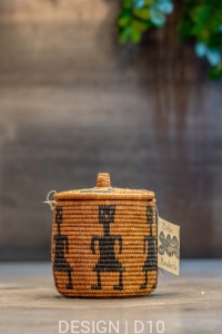 Koszyk Zulu ręcznie pleciony w RPA - 21 x 21 x 24 cm