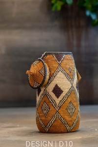 Koszyk Zulu ręcznie pleciony w RPA - 20 x 20 x 43 cm