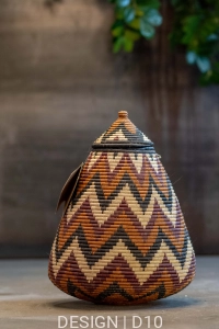 Koszyk Zulu ręcznie pleciony w RPA - 30 x 30 x 42 cm