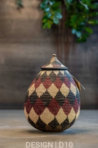 Kosz Zulu ręcznie pleciony w RPA - 30 x 30 x 43 cm