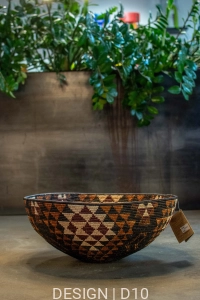 Kosz Zulu ręcznie pleciony w RPA - 56 x 56 x 23 cm