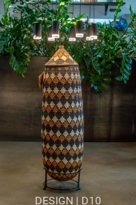 Kosz Zulu ręcznie pleciony w RPA - 28 x 28 x 95 cm