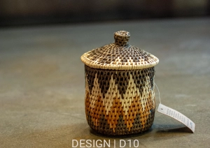 Koszyk Zulu ręcznie pleciony w RPA - 12 x 12 x 14 cm